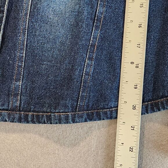 Daniel K Women's L‎ Embroidered Poly Silk Lined Denim Jacket Shacket Purses - Picture 16 of 16